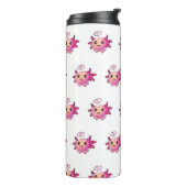 Niedliches Axolotl-Comic im Cartoon-Stil Thermosbecher (Nach links gedreht)