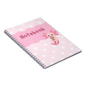Niedliches Axolotl Drinking Bubble Tee Notebook Notizblock (Rechte Seite)