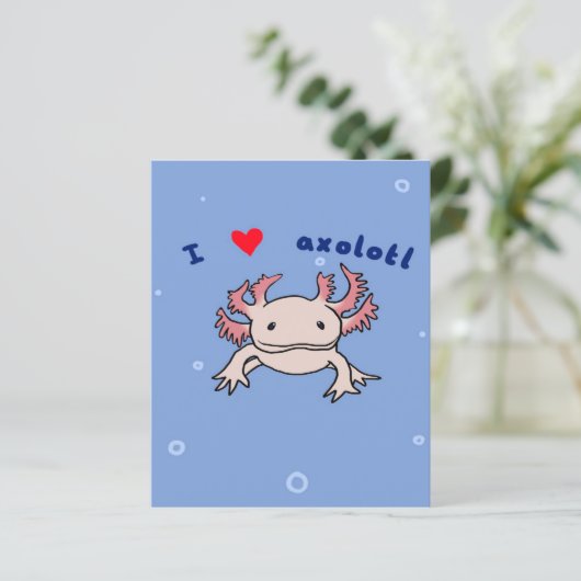 Niedliches Axolotl-Geschenk| Axolotl für Valentine (Stehend Vorderseite)