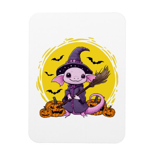 Niedliches Axolotl Hexenmeister Magnet (Vertikal)