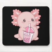 Niedliches Axolotl Japanisches Erdbeeren Milch Ani Mousepad (Vorne)