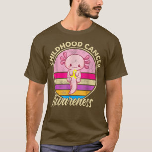 Niedliches Axolotl Kinderkrebsbewusstsein Axolotl  T-Shirt