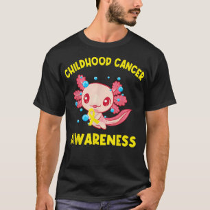 Niedliches Axolotl Kinderkrebsbewusstsein Axolotl  T-Shirt