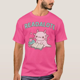 Niedliches Axolotl Lesen Sie ein Buch T-Shirt