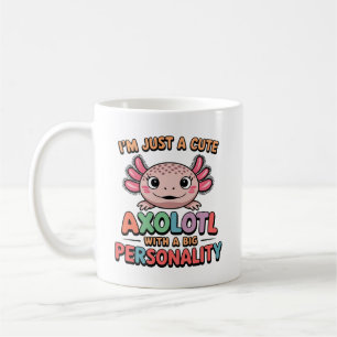 Niedliches Axolotl lustiges Sprichwort bunt Design Kaffeetasse