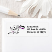 Niedliches Axolotl mit Ace asexual Pride Flag LGBT (Insitu)