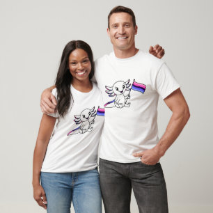 Niedliches Axolotl mit dem LGBTQ+-Flag für den All T-Shirt