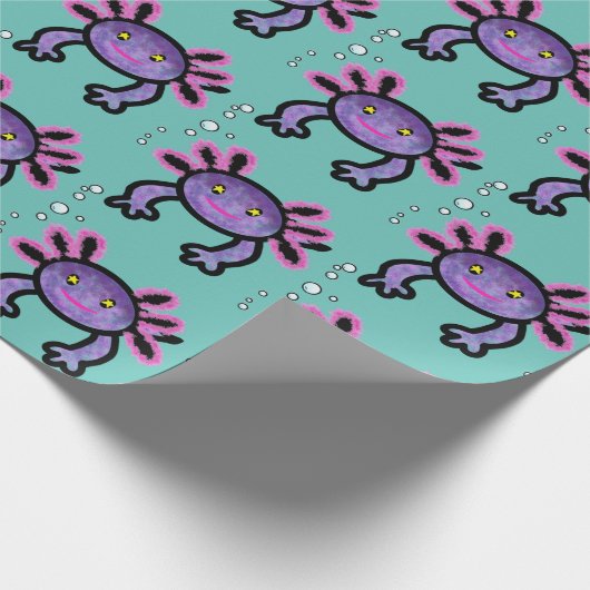 Niedliches axolotl Packpapier  (Ecke)