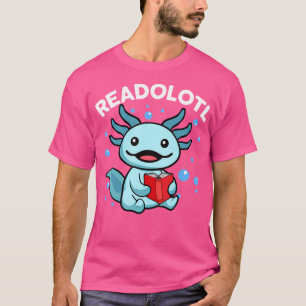 Niedliches Axolotl Read Book Readolotl Blue Salama T-Shirt