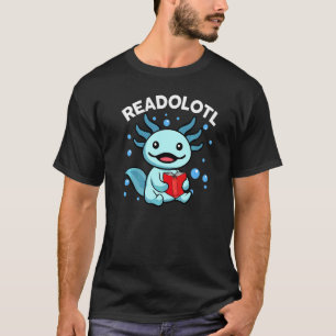 Niedliches Axolotl Read Book Readolotl Kinder Jung T-Shirt