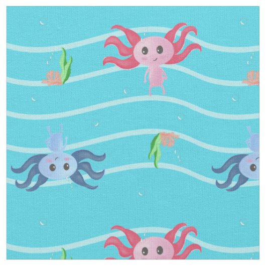 Niedliches Axolotl unter Wasser Stoff (Nahaufnahme)