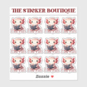 Niedliches Axolotname Reading Sticker Pack (Blatt)