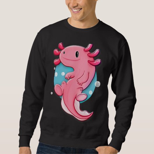 Niedliches Axolottier Sweatshirt (Vorderseite)