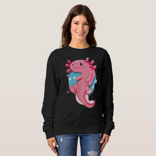Niedliches Axolottier Sweatshirt (Vorne ganz)