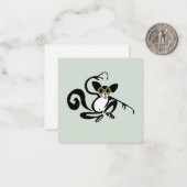 Niedliches AYE-AYE - Lemur - Primat - wild Mitteilungskarte (Vorderseite/Rückseite Beispiel)