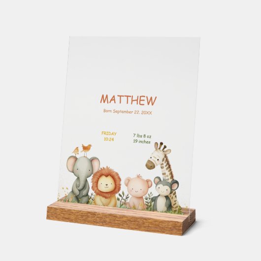 Niedliches Baby Acrylschild (Winkel)