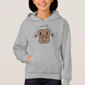 Niedliches Baby-Affen-Gesicht Hoodie (Vorderseite)