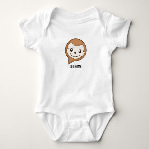 Niedliches Baby-Affenkartoon Baby Strampler