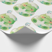 Niedliches Baby - Alligator und Vogel Geschenkpapier (Ecke)