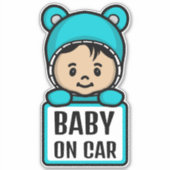 Niedliches Baby an Bord/Baby auf dem Aufkleber (Vorderseite)