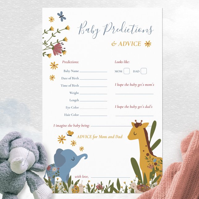 Niedliches Baby Animals Floral Baby Predictions Ga (Cute Animals Floral Predictions and Advice Game ©Susanne Sachers - Sunny Mind Design 🌞)