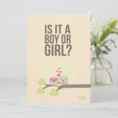 Niedliches Baby-Baby-Gender-Party einladen Einladung (Stehend Vorderseite)