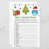 Niedliches Baby Baby Tiere Name Spielbabydusche (Vorne/Hinten)