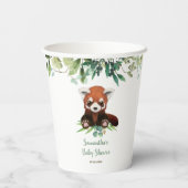 Niedliches Baby Bear Baby Dusche Grüne Geschlecht  Pappbecher (Rückseite)