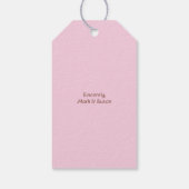 Niedliches Baby Bear Danke Tag (Pink) Geschenkanhänger (Rückseite)