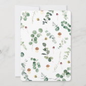 Niedliches Baby Bear Greenery Boy Baby Dusche Einl Einladung (Rückseite)