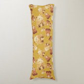 Niedliches Baby Bear Muster gelb Seitenschläferkissen (Vorderseite Vertikal)