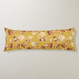 Niedliches Baby Bear Muster gelb Seitenschläferkissen