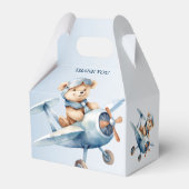 Niedliches Baby Bear Pilot Blue Flugzeug Schöne Geschenkschachtel (Rückseite)