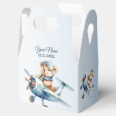Niedliches Baby Bear Pilot Blue Flugzeug Schöne Geschenkschachtel (Geöffnet)