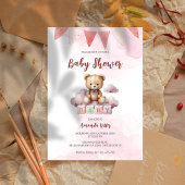 Niedliches Baby Bear Watercolor Kinderdusche Einla Einladung