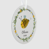 Niedliches Baby Bee Erste Weihnacht Ornament (Vorderseite)