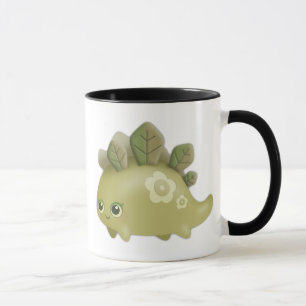 Niedliches Baby belaubter Dino - kawaii Art-Tasse Tasse