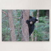 Niedliches Baby Black Bear Cub Klettergarten Puzzle (Horizontal)