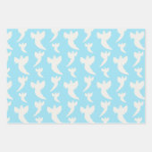 Niedliches Baby Blue Ghost Bat Wrapping Paper Set  Geschenkpapier Set (Vorderseite 2)