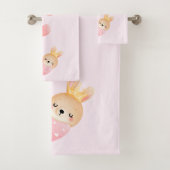Niedliches Baby-Bunny im Herzen Badhandtuch Set (Insitu)