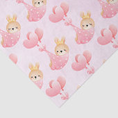 Niedliches Baby-Bunny im Herzen-Blanket-Muster Seidenpapier (Ausschnitt)