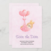 Niedliches Baby Bunny im Herzen Blanket Save the D Save The Date (Vorne/Hinten)