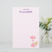 Niedliches Baby-Bunny im Herzen Briefpapier (Stehend Vorderseite)