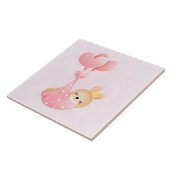 Niedliches Baby-Bunny im Herzen Fliese (Seite)