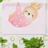 Niedliches Baby-Bunny im Herzen Geschirrtuch (Gefaltet)