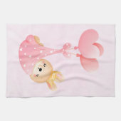 Niedliches Baby-Bunny im Herzen Geschirrtuch (Horizontal)