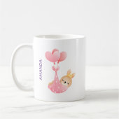 Niedliches Baby-Bunny im Herzen Kaffeetasse (Links)