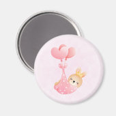 Niedliches Baby-Bunny im Herzen Magnet (Vorderseite/Rückseite)