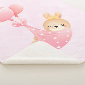 Niedliches Baby-Bunny im Herzen Sherpadecke (3/4)