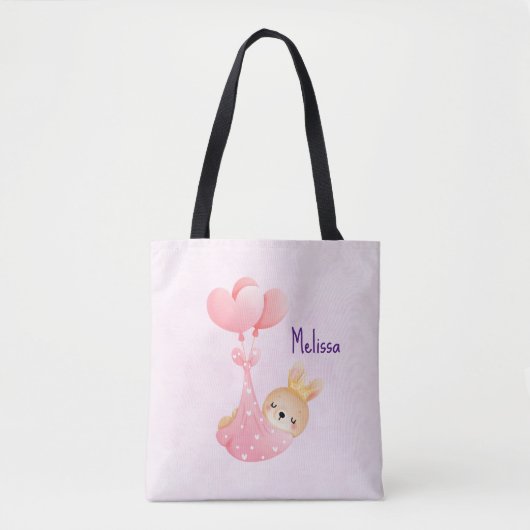 Niedliches Baby-Bunny im Herzen Tasche (Vorderseite)